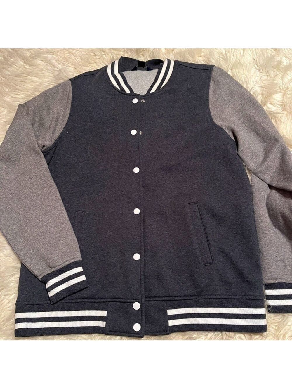 SportsTek Women’s Blue/Grey Baseball Diamond Jacket. Size L - Picture 3 of 5